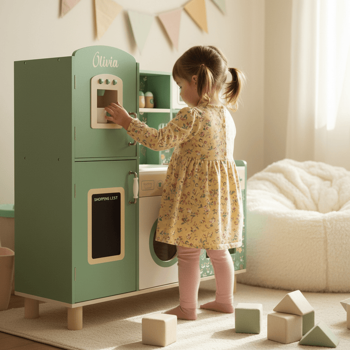 Personalised Wooden Vintage Kitchen with Accessories - Chic Petit