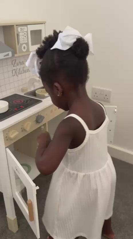 Personalised Wooden Play Kitchen with Lights, Sounds & Accessories