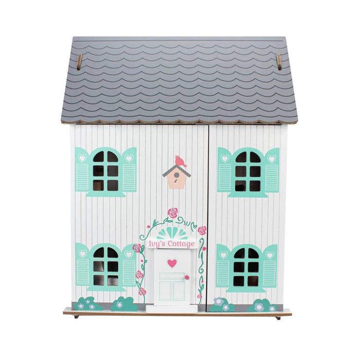 Rose Cottage Dolls House with Doll's And Furniture - Chic Petit