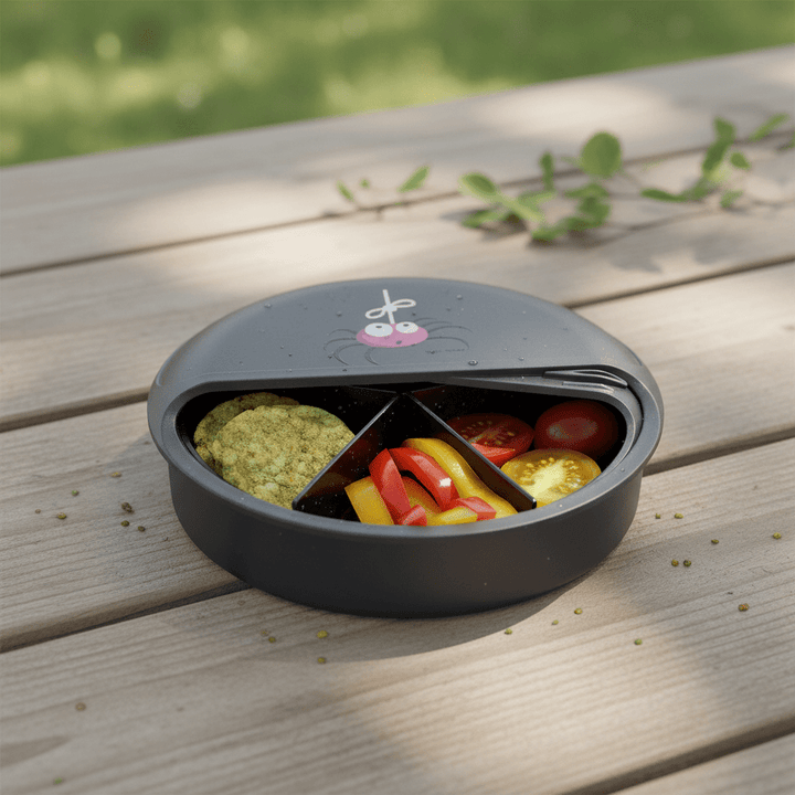 SnackDISC™ Kids Snack Box - Dark Grey - Chic Petit