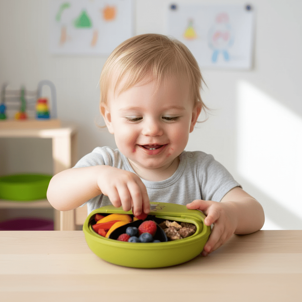 SnackDISC™ Kids Snack Box - Lime - Chic Petit