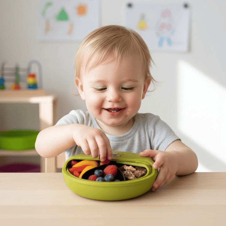 SnackDISC™ Kids Snack Box - Lime - Chic Petit