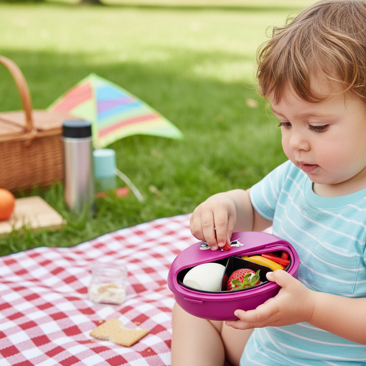 SnackDISC™ Kids Snack Box - Purple - Chic Petit