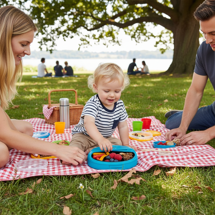 SnackDISC™ Kids Snack Box - Turquoise - Chic Petit