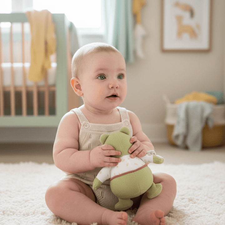 Tikiri Gemba the Frog Wheeble Rattle - Chic Petit