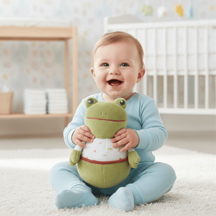 Tikiri Gemba the Frog Wheeble Rattle - Chic Petit