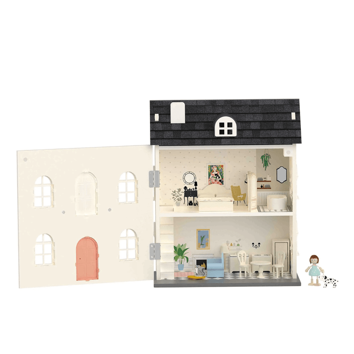 Vintage Doll House with Furniture - Chic Petit