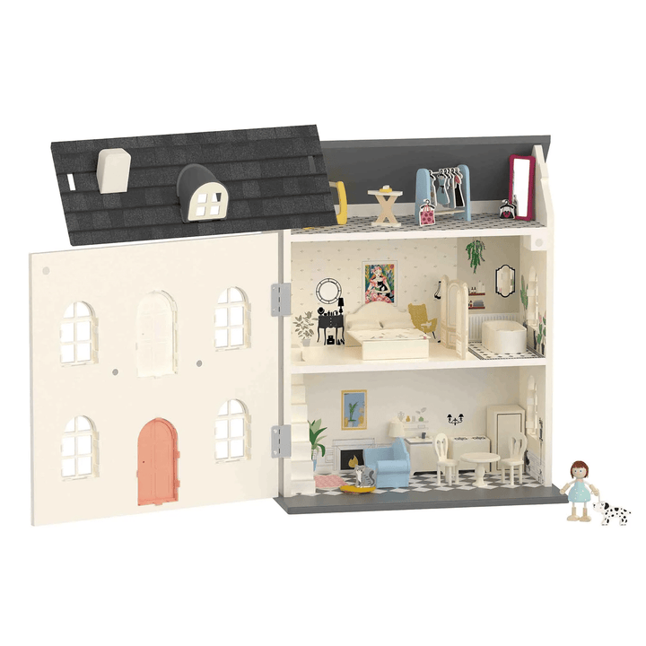 Vintage Doll House with Furniture - Chic Petit