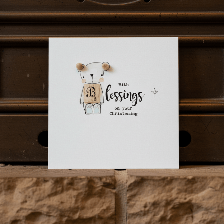 With Blessings (Boy) - On Your Christening - Chic Petit