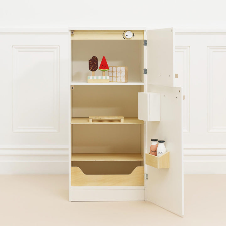 Wooden Kitchen Freestanding Fridge Freezer - Chic Petit