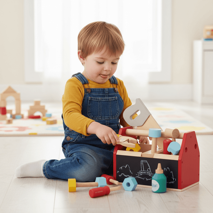 Wooden Tool Box with Wooden Tools - Chic Petit