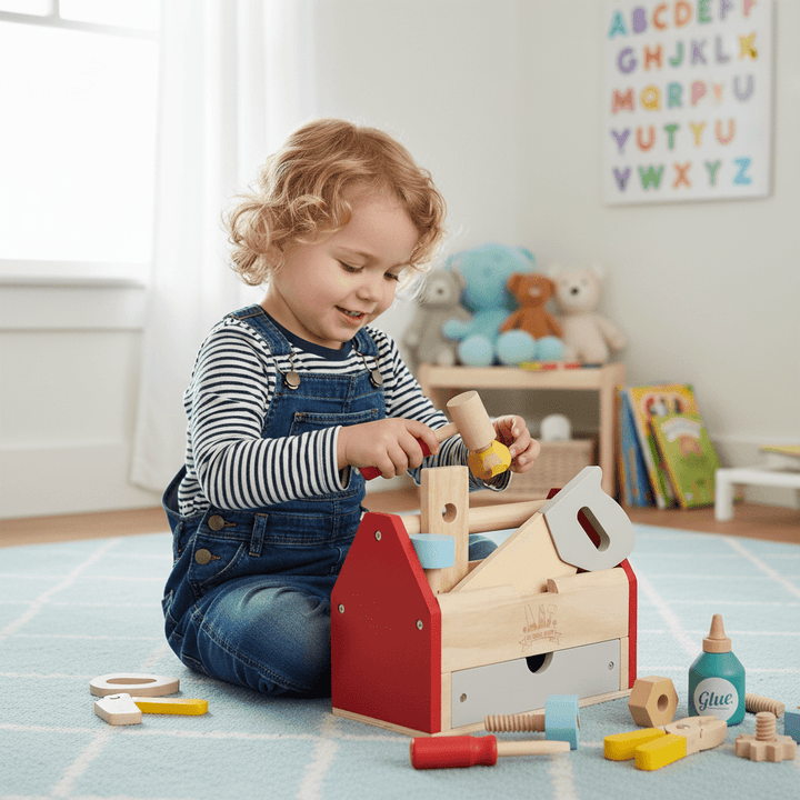 Wooden Tool Box with Wooden Tools - Chic Petit