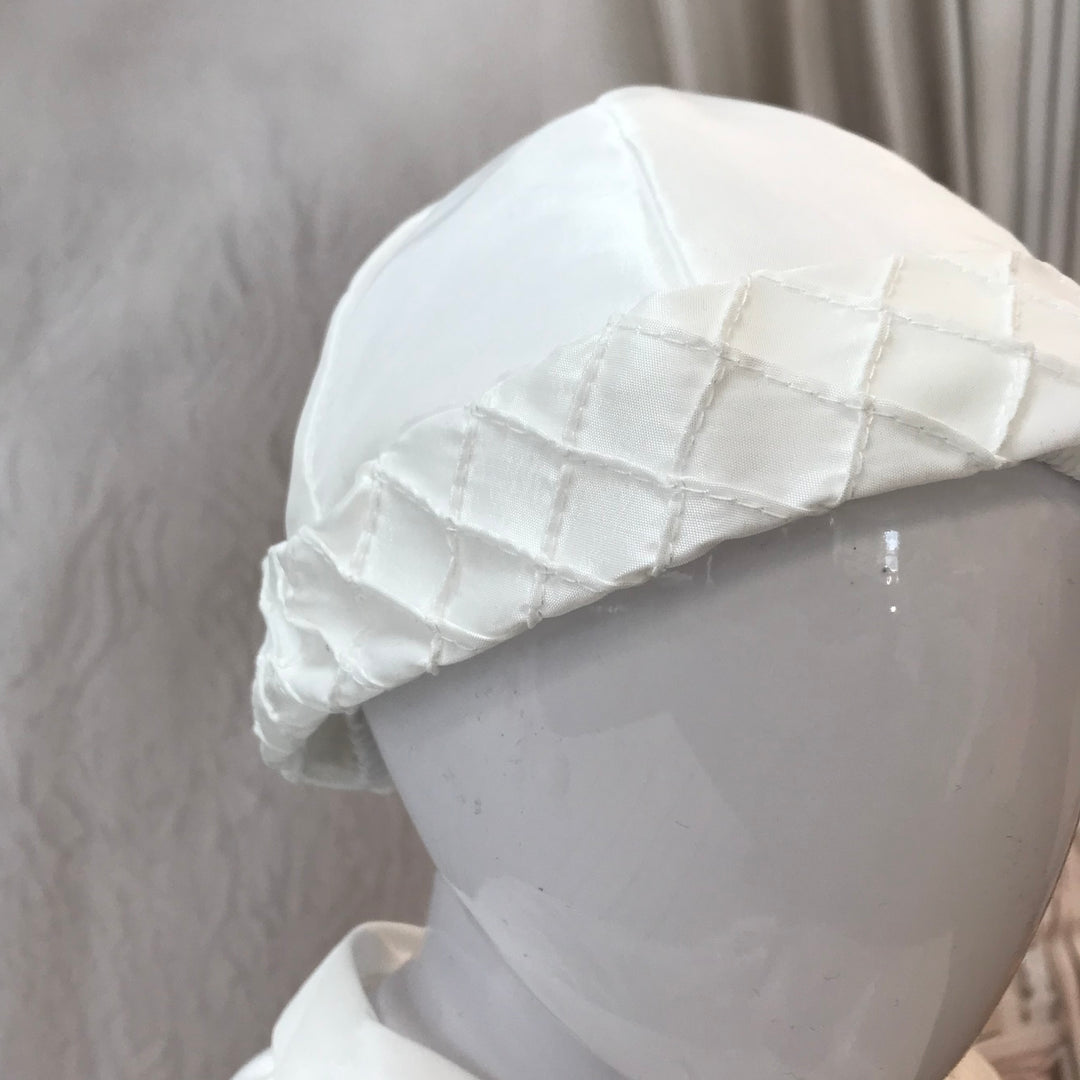 Patrick Boys Ivory or White Christening Romper and Cap