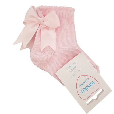 Baby Girls Ankle Socks with Bow - Pink - Chic Petit