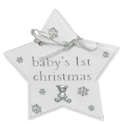 Baby's 1st Christmas Hanging Plaque - Chic Petit