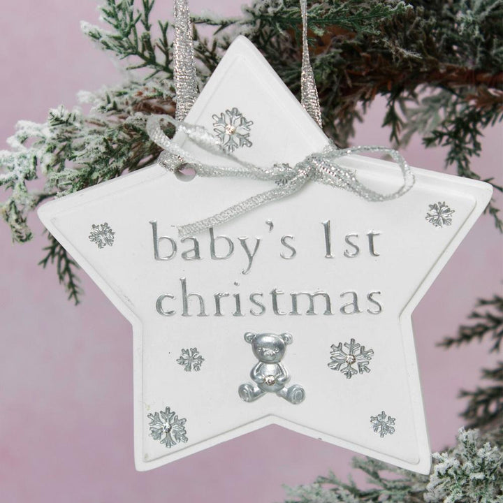 Baby's 1st Christmas Hanging Plaque - Chic Petit
