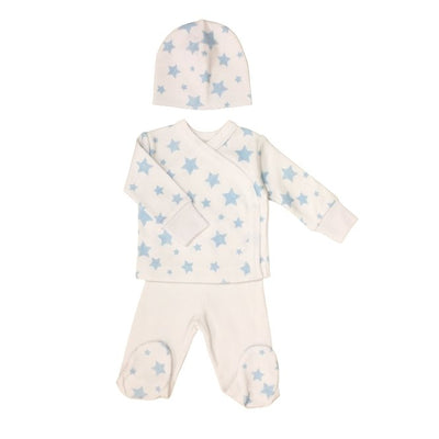 Blue Stars Layette Set Long Sleeve - Chic Petit