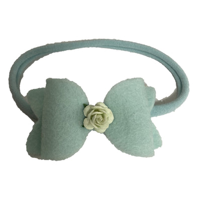 Bow with Rose Centre Hairband - Extra Small - Chic Petit