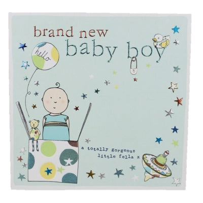 Brand New Baby Boy Card - Chic Petit