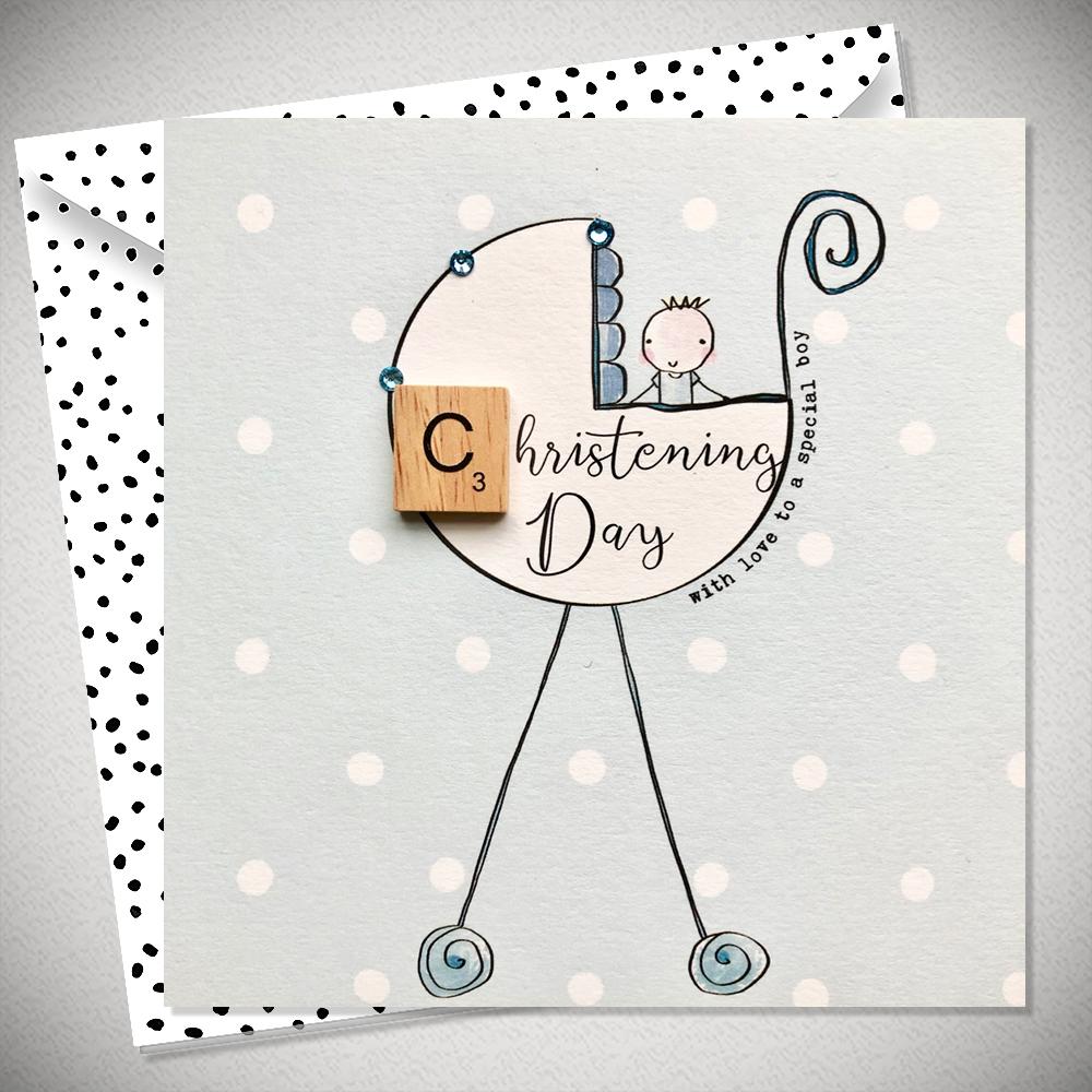 Christening Day Baby Boy Card - With Love to a Special Boy - Chic Petit