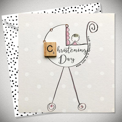 Christening Day Baby Girl Card - With Love to a Special Girl - Chic Petit