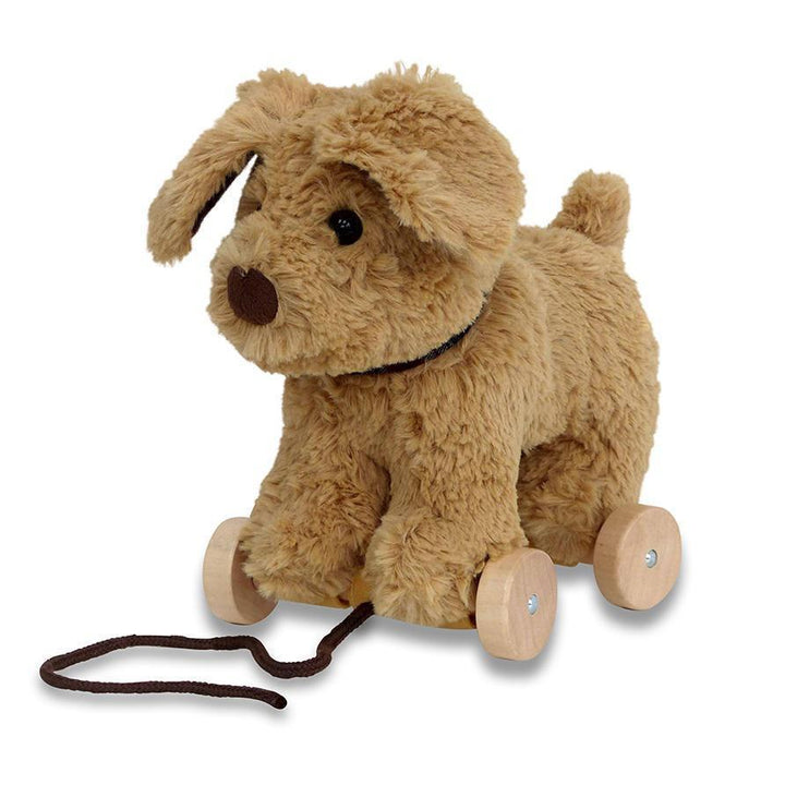 Dexter Dog pull along toy with removable wooden wheels