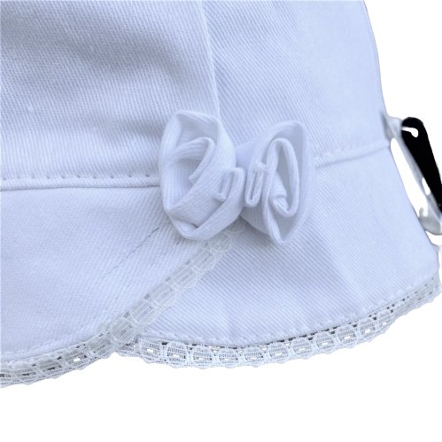 Girls White Summer Hat - Chic Petit