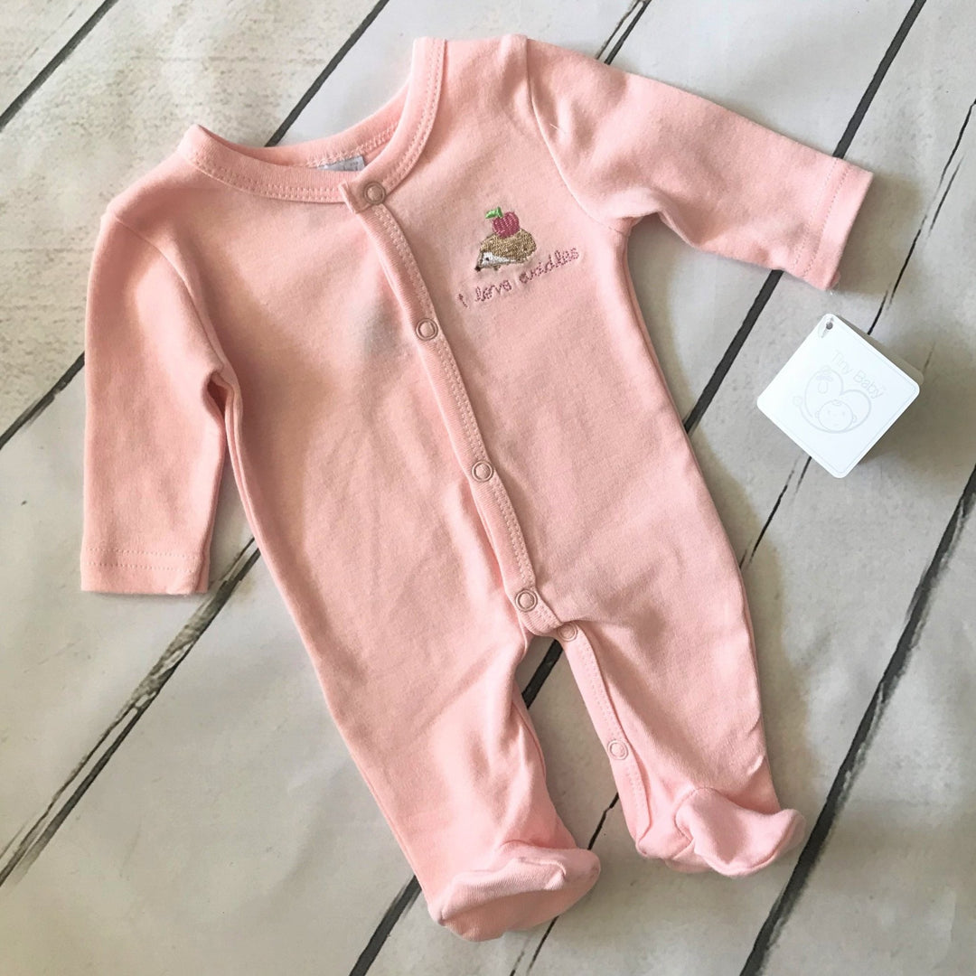 I Love Cuddles Pink Sleepsuit - Chic Petit