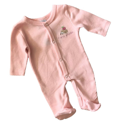 I Love Cuddles Pink Sleepsuit - Chic Petit