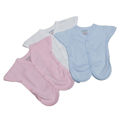 Incubator Premature Baby Vests - White, Pink or Blue - Chic Petit