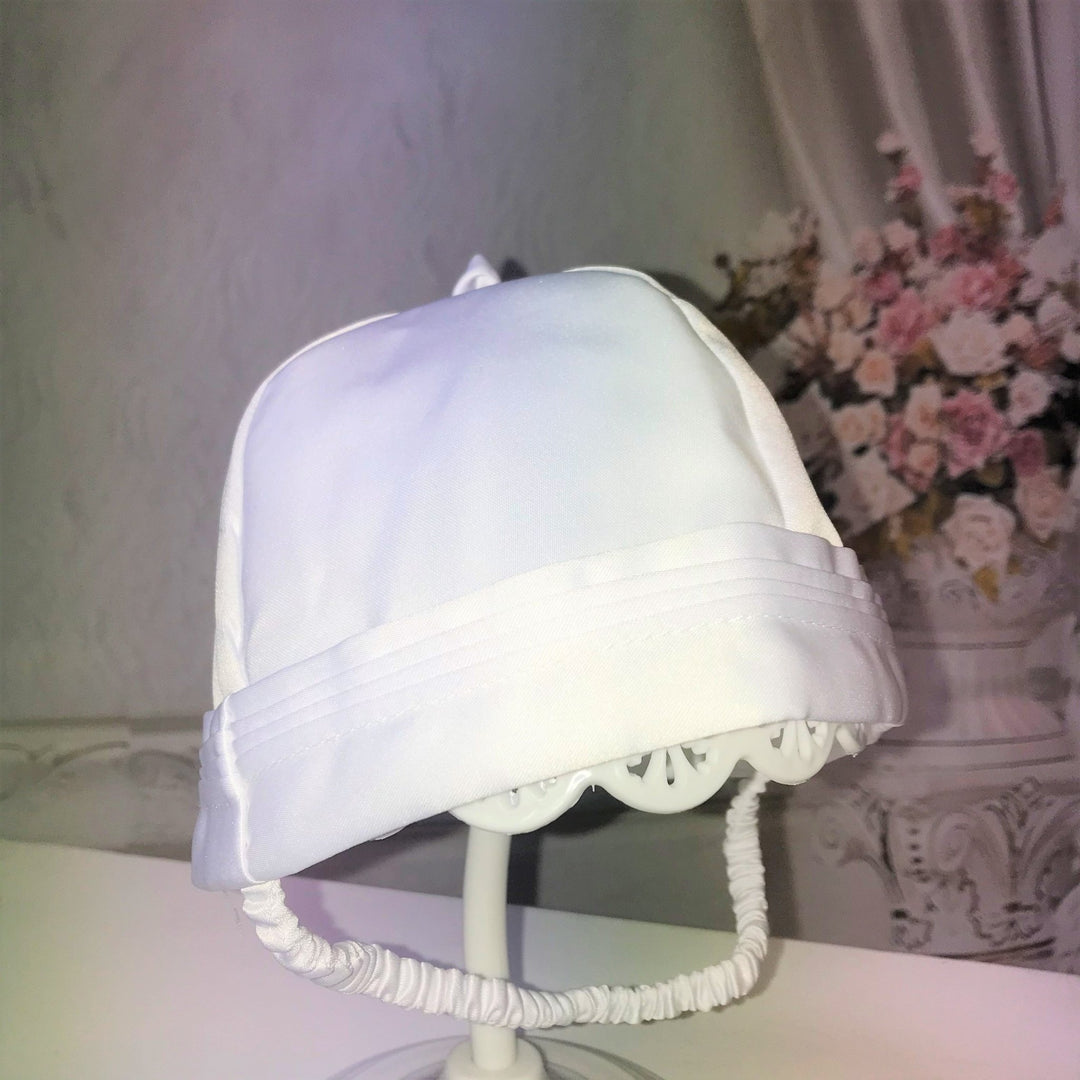 Michael Boys Ivory or White Christening Romper and Cap - Chic Petit