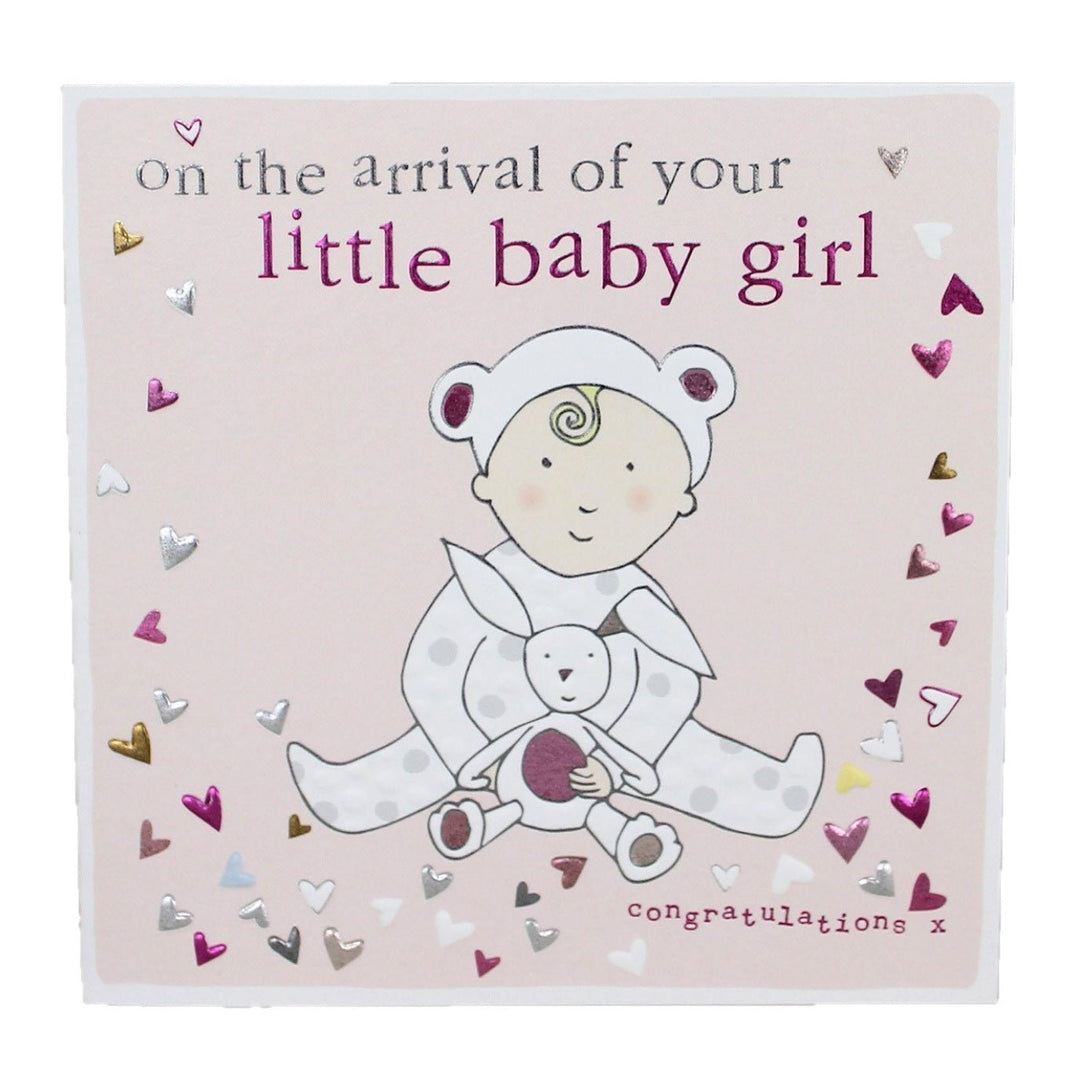 On The Arrival of Your Little Baby Girl Card - Chic Petit