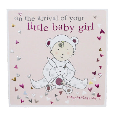 On The Arrival of Your Little Baby Girl Card - Chic Petit