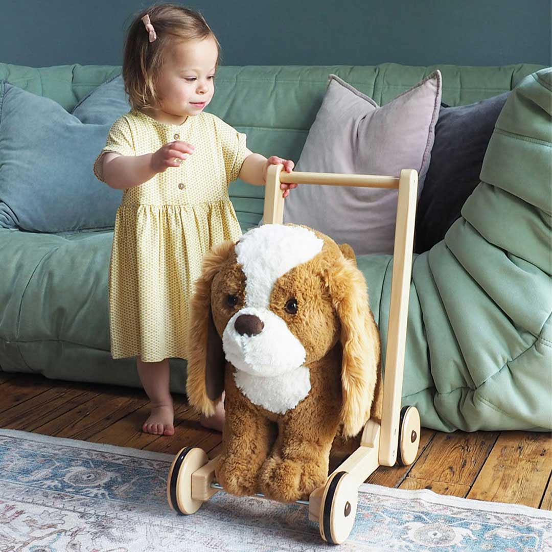 Peanut King Charles Spaniel Pup Push Along Walker - Chic Petit