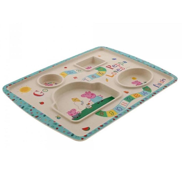 Peppa Pig Bamboo Game plate - Chic Petit