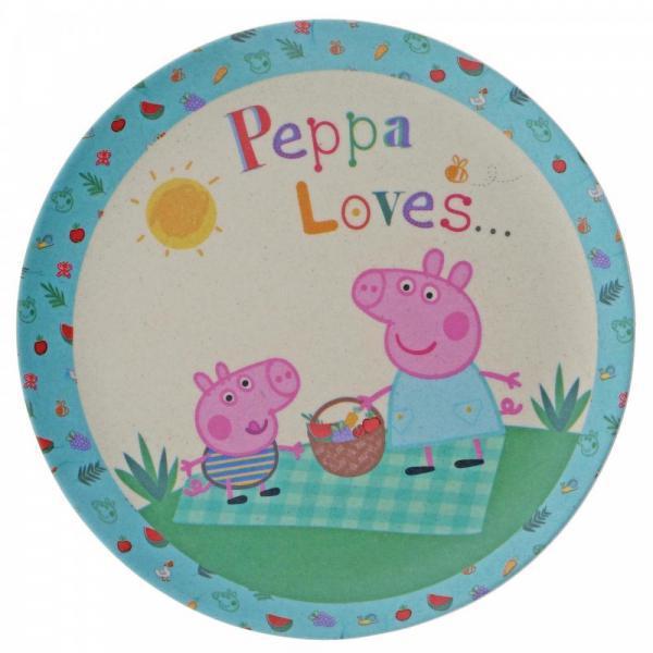 Peppa Pig Egg Cup Bamboo Dinner Set - Chic Petit