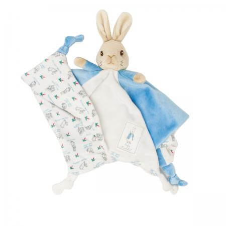 Beautiful personalised baby keepsake — Peter Rabbit comfort blanket gift