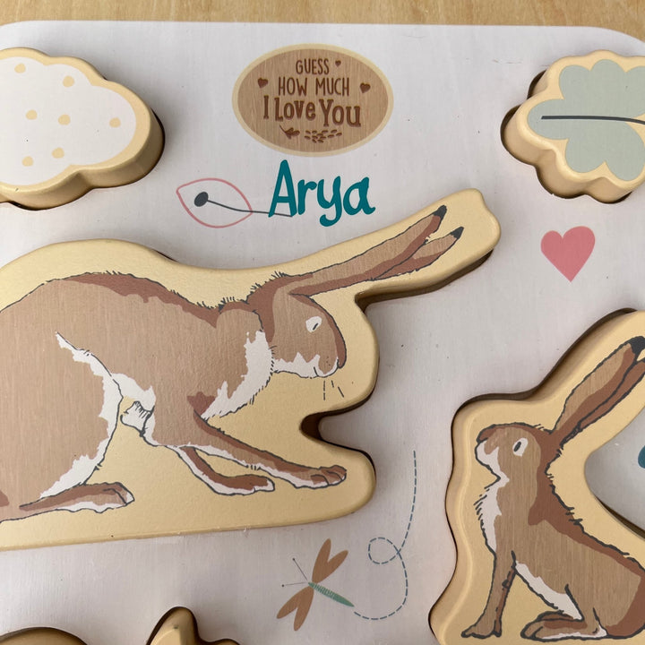 Personalised Guess How Much I Love You Chunky Wooden Puzzle - Chic Petit