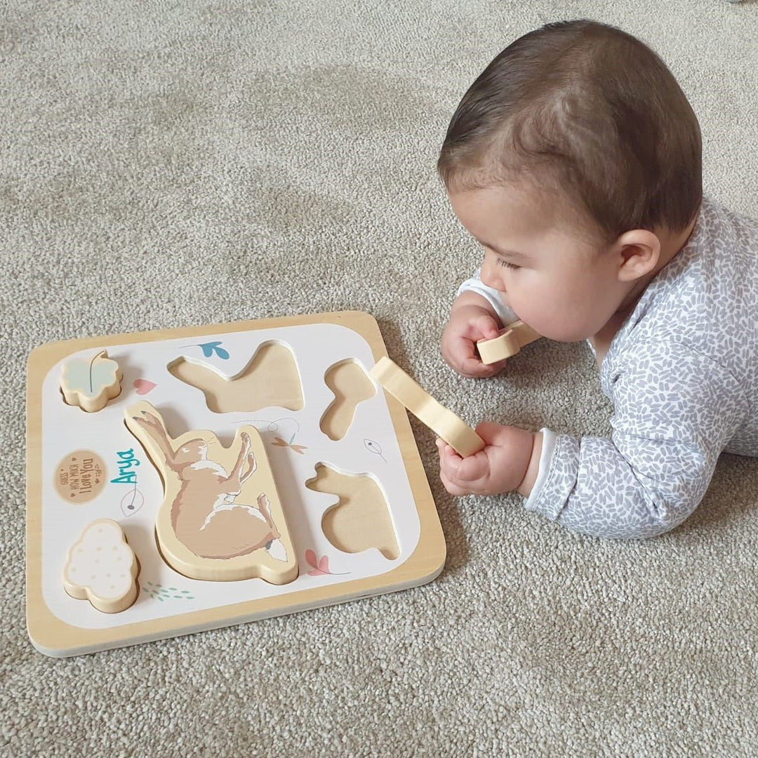 Personalised Guess How Much I Love You Chunky Wooden Puzzle - Chic Petit