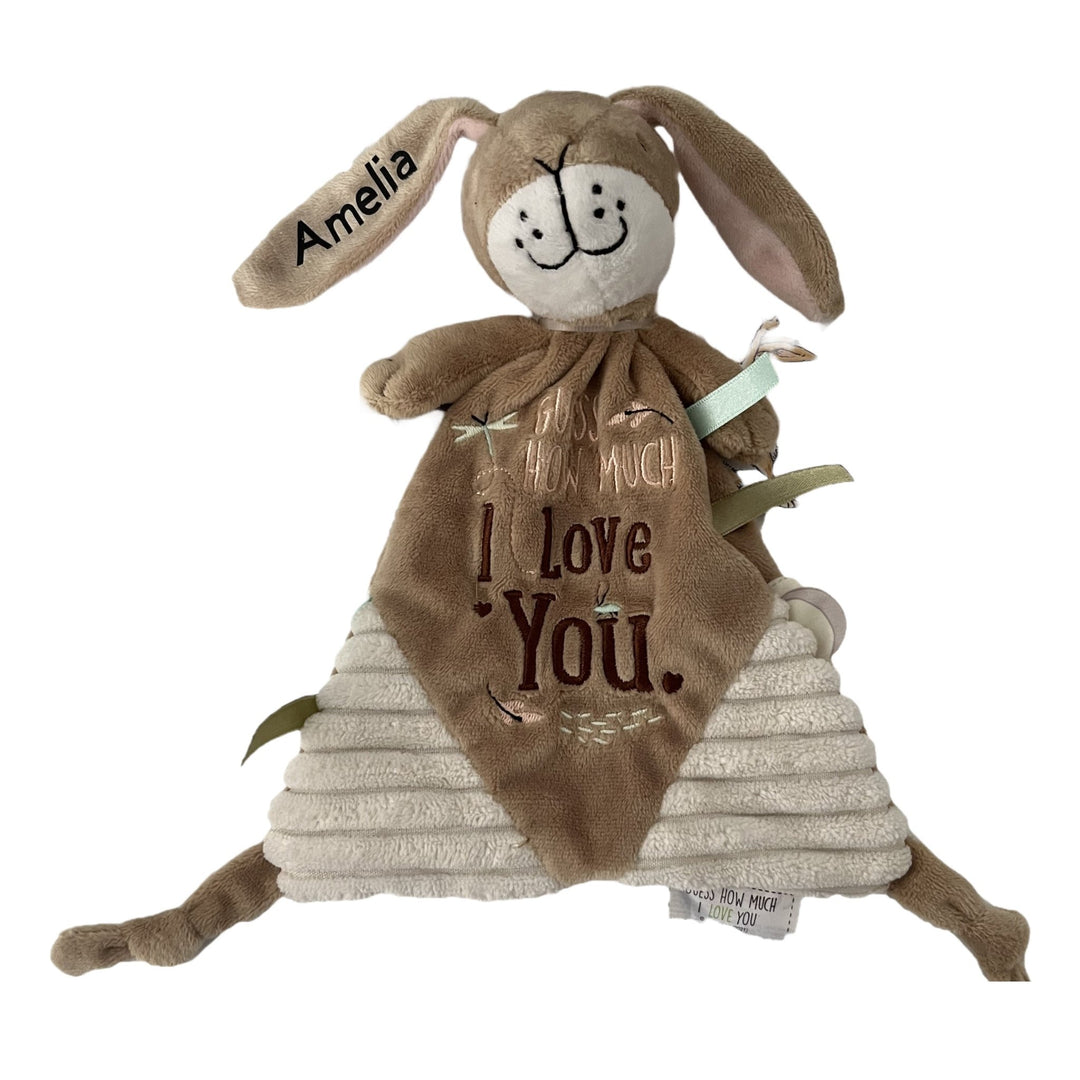 Personalised baby comforter — Guess How Much I Love You design