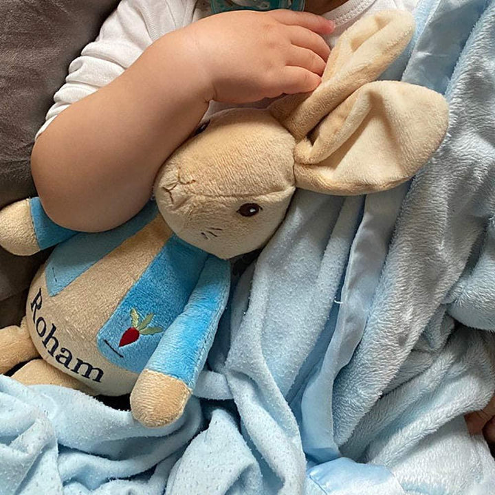Newborn baby gift personalised Peter Rabbit soft toy