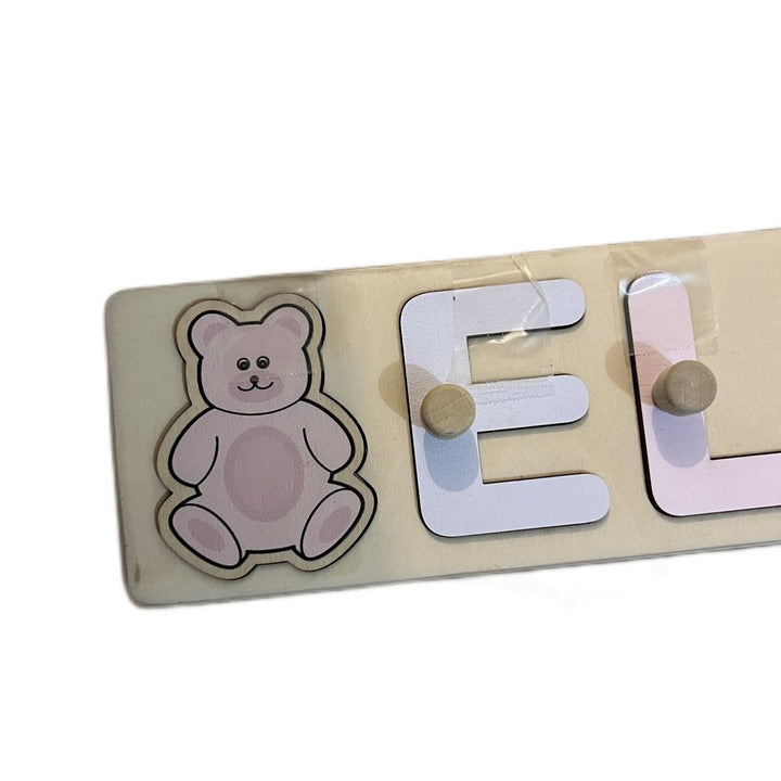 Personalised Name Wooden Puzzle with Pegs - ELSA - Chic Petit