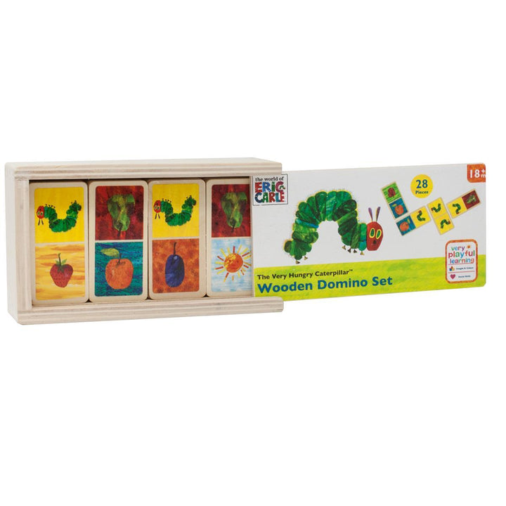 Personalised Very Hungry Caterpillar Wooden Dominos Set - Chic Petit