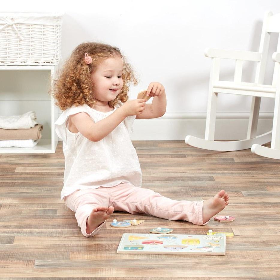 Peter Rabbit Wooden Peg Puzzle - Chic Petit