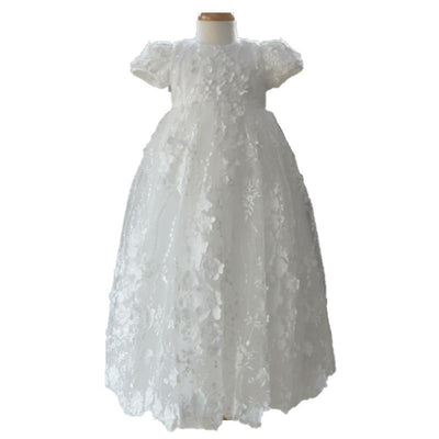 Rachael Ivory Christening Gown and Bonnet - Chic Petit