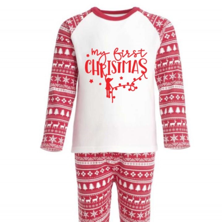 Red and White Long Sleeve Top - Why not Personalise me! - Chic Petit