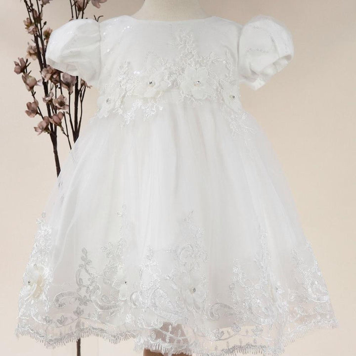Riya Ivory or White Christening / Baptism Dress - Chic Petit