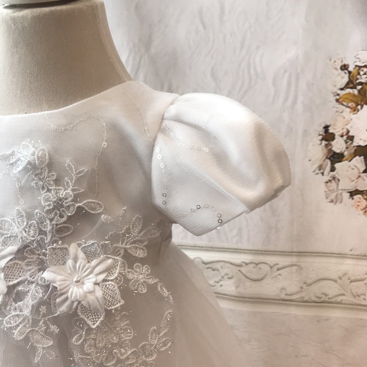 Riya Ivory or White Christening / Baptism Dress - Chic Petit