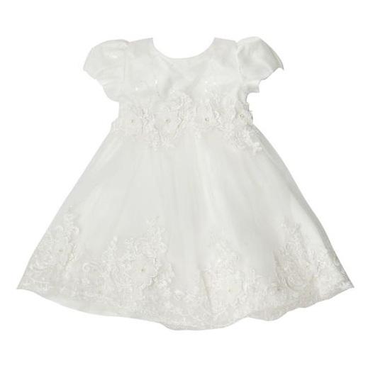 Riya Ivory or White Christening / Baptism Dress - Chic Petit