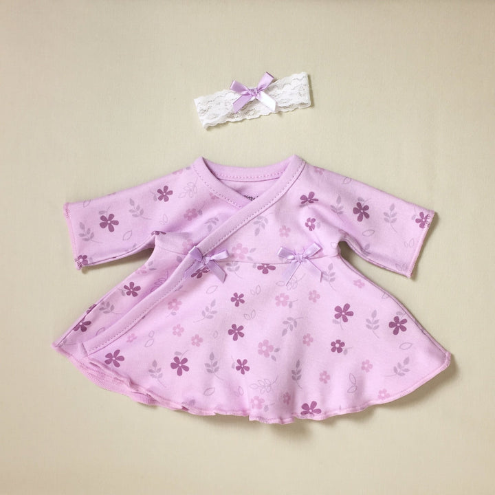 Ruffled NICU Dress & Headband - Lilac Daisy - Chic Petit